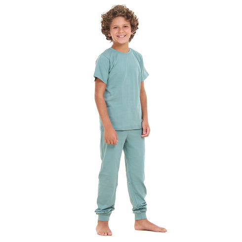Boys summer pajama set Stone Blue t-shirt + Pants